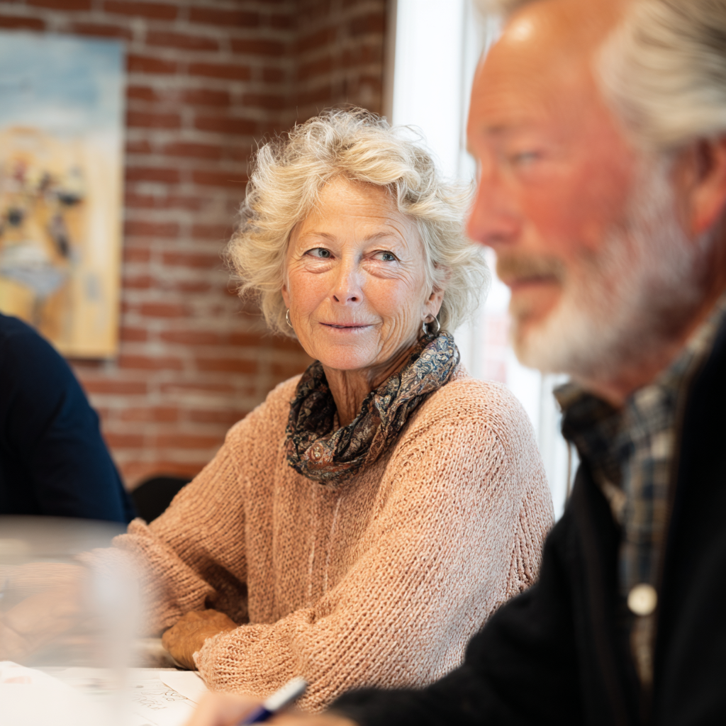 Older adults in wellness consultation session